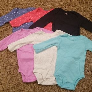 Bundle of 6 Long Sleeve Onesies